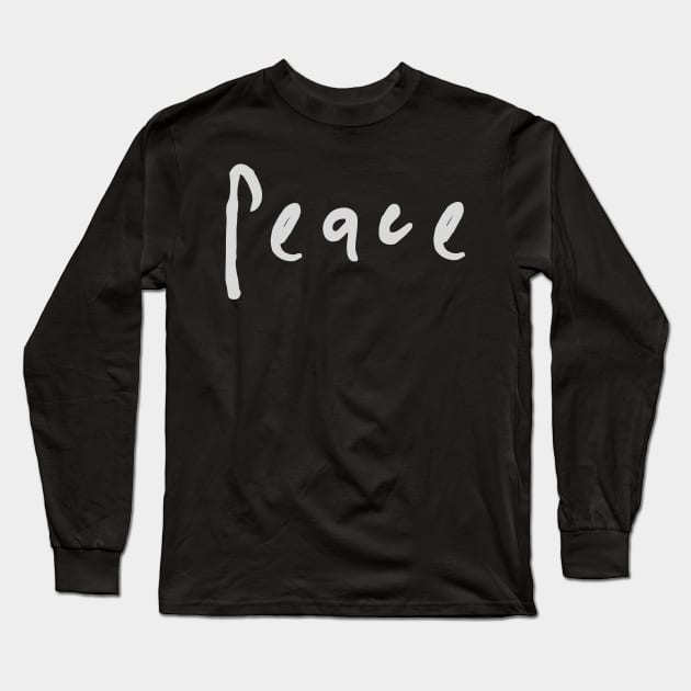 Peace, Love, Joy, Silver Long Sleeve T-Shirt by That Cheeky Tee